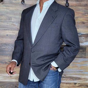 Vintage Gieves & Hawkes Savile Row London Wool Plaid Blazer Sport Jacket 41R